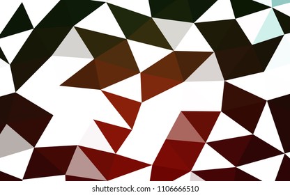 Dark Green, Red vector polygon abstract polygon abstract. Triangular geometric sample with gradient.  The textured pattern can be used for background.