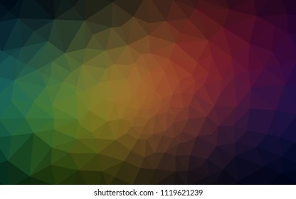Dark Green, Red vector polygon abstract layout. Modern abstract illustration with triangles. Template for cell phone's backgrounds.