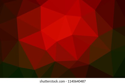 Dark Green, Red vector polygon abstract backdrop. A completely new color illustration in a polygonal style. A completely new design for your leaflet.