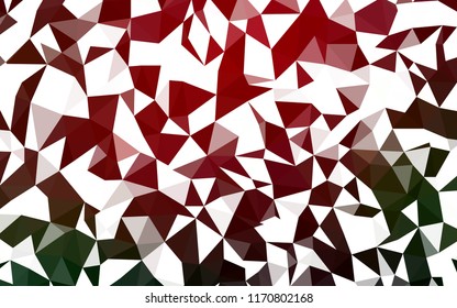 Dark Green, Red vector polygon abstract backdrop. Polygonal abstract illustration with gradient. Template for cell phone's backgrounds.