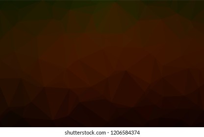 Dark Green, Red vector polygon abstract background. Modern geometrical abstract illustration with gradient. A new texture for your design.