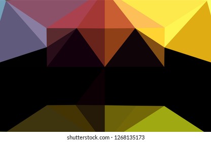 Dark Green, Red vector polygon abstract background. An elegant bright illustration with gradient. A completely new template for your business design.
