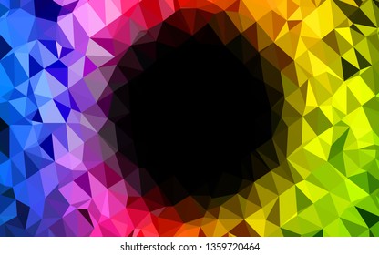 Dark Green, Red vector polygon abstract layout. An elegant bright illustration with gradient. Completely new template for your business design.
