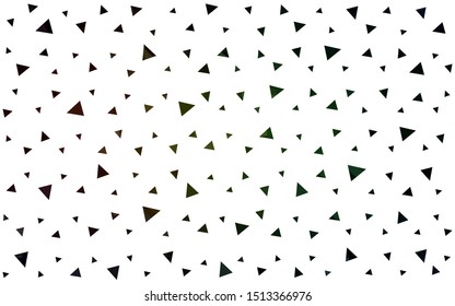 Dark Green, Red vector  polygon abstract background. Shining colorful illustration with triangles. Brand new style for your business design.