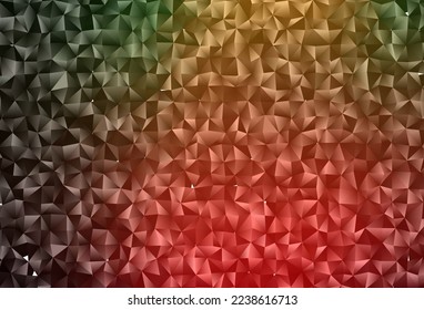 Diseño abstracto de polígono vectorial rojo oscuro y verde oscuro. Ilustración de colores brillantes en un estilo nuevo. Nuevo diseño para su negocio.