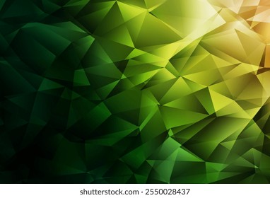 Dark Green, Red vector polygon abstract layout. A sample with polygonal shapes. Polygonal design for your web site.