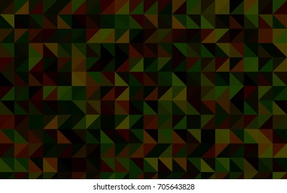 Dark Green, Red vector polygon abstract background. Glitter abstract illustration with an elegant design. The completely new template can be used for your brand book.