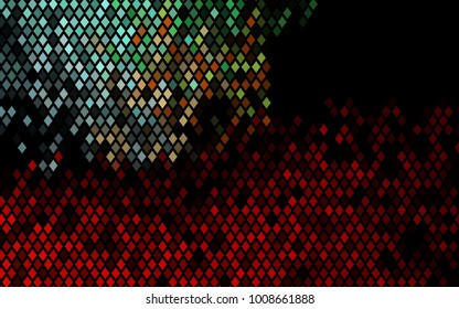 Dark Green, Red vector polygonal illustration consisting of rectangles. Rectangular design for your business. Creative geometric background in origami style with gradient.