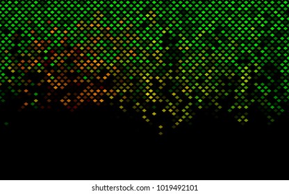 Dark Green, Red vector polygonal illustration consisting of rectangles. Rectangular design for your business. Creative geometric background in origami style with gradient.