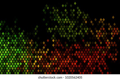 Dark Green, Red vector polygonal illustration consisting of rectangles. Rectangular design for your business. Creative geometric background in origami style with gradient.