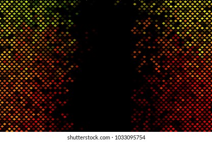 Dark Green, Red vector polygonal illustration, which consist of rectangles. Rectangular pattern for your business design. Geometric background in Origami style with gradient. 