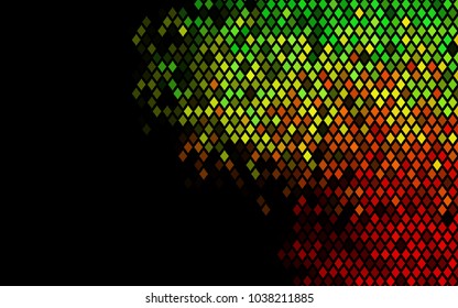 Dark Green, Red vector polygonal illustration consisting of rectangles. Rectangular design for your business. Creative geometric background in origami style with gradient.