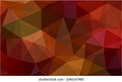 Dark Green, Red vector polygonal illustration, which consist of triangles. Triangular design for your business. Creative geometric background in Origami style with gradient