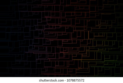 Dark Green, Red vector polygonal illustration, which consist of rectangles. Rectangular pattern for your business design. Geometric background in Origami style with gradient. 