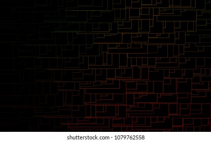Dark Green, Red vector polygonal illustration, which consist of rectangles. Rectangular pattern for your business design. Geometric background in Origami style with gradient. 