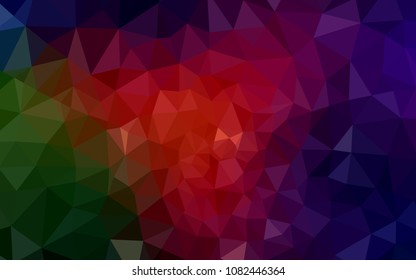 Dark Green, Red vector polygonal pattern. Creative geometric illustration in Origami style with gradient. Brand new design for your business.