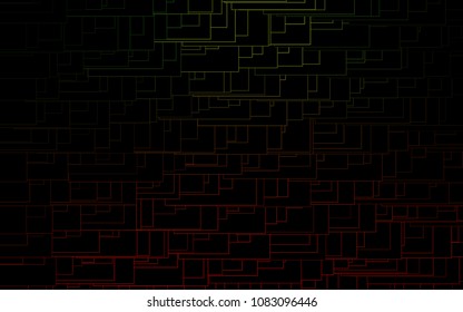Dark Green, Red vector polygonal illustration consisting of rectangles. Rectangular design for your business. Creative geometric background in origami style with gradient.