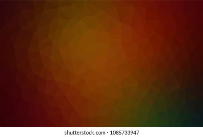 Dark Green, Red vector polygonal pattern. Modern abstract illustration with triangles. New template for your brand book.