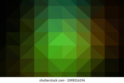 Dark Green, Red vector polygonal template. Creative geometric illustration in Origami style with gradient. Polygonal design for your web site.