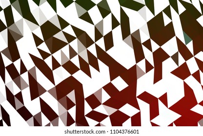 Dark Green, Red vector polygonal background. An elegant bright illustration with gradient. The textured pattern can be used for background.