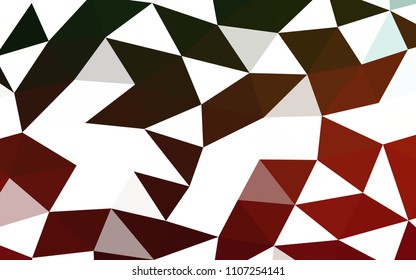 Dark Green, Red vector polygonal polygonal. A completely new color illustration in a vague style. Brand new style for your business design.