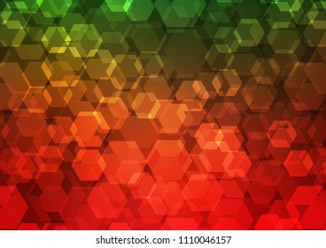 Dark Green, Red vector polygonal template. An elegant bright illustration with gradient. The elegant pattern can be used as part of a brand book.