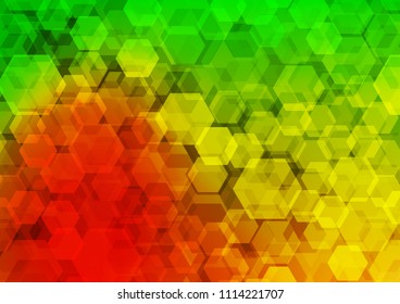 Dark Green, Red vector polygonal pattern. A sample with polygonal shapes. Brand new design for your business.