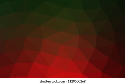 Dark Green, Red vector polygonal polygonal. Creative geometric illustration in Origami style with gradient. The polygonal design can be used for your web site.