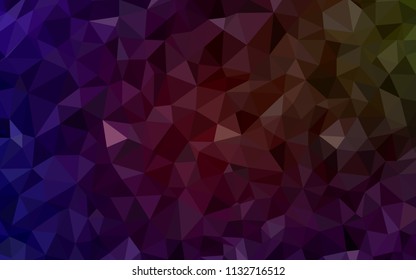 Dark Green, Red vector polygonal pattern. Creative illustration in halftone style with triangles. Pattern for a brand book's backdrop.