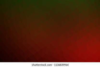 Dark Green, Red vector polygonal pattern. An elegant bright illustration with gradient. The completely new template can be used for your brand book.