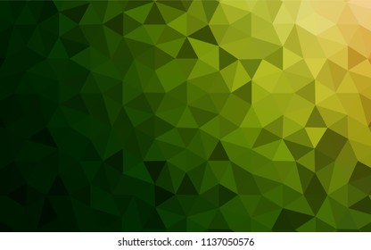 Dark Green, Red vector polygonal background. Glitter abstract illustration with an elegant triangles. A new texture for your web site.