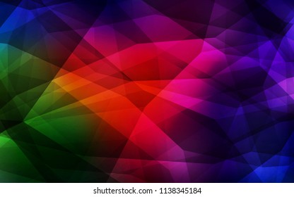 Dark Green, Red vector polygonal template. Modern abstract illustration with triangles. Polygonal design for your web site.