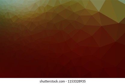 Dark Green, Red vector polygonal pattern. Creative illustration in halftone style with gradient. The template can be used as a background for cell phones.