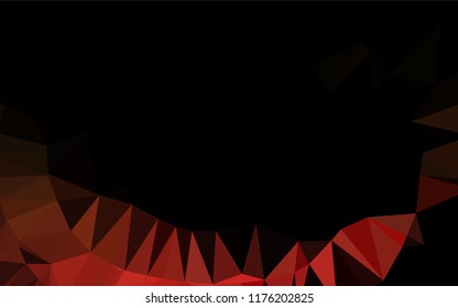 Dark Green, Red vector polygonal background. Colorful abstract illustration with gradient. The textured pattern can be used for background.
