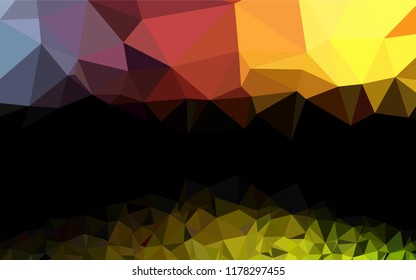 Dark Green, Red vector polygonal template. An elegant bright illustration with gradient. Brand new design for your business.