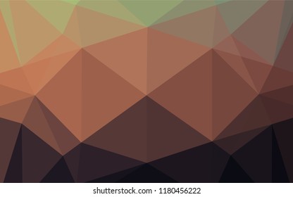 Dark Green, Red vector polygonal background. Creative illustration in halftone style with gradient. A completely new template for your business design.