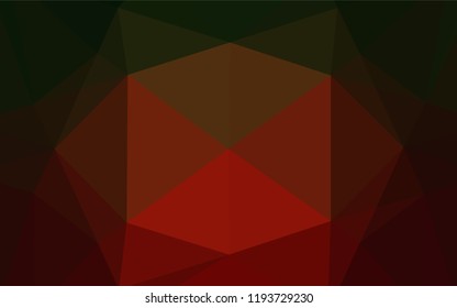 Dark Green, Red vector polygonal background. Shining colored illustration in a Brand new style. Brand new style for your business design.