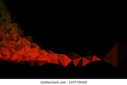 Dark Green, Red vector polygonal background. Shining illustration, which consist of triangles. The textured pattern can be used for background.