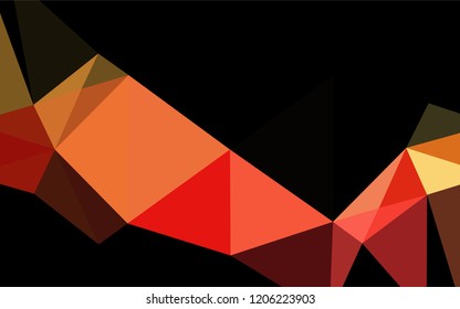 Dark Green, Red vector polygonal background. A sample with polygonal shapes. Brand new style for your business design.