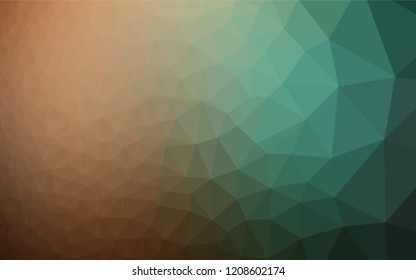 Dark Green, Red vector polygonal background. Creative geometric illustration in Origami style with gradient. The template can be used as a background for cell phones.