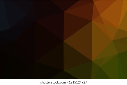 Dark Green, Red vector polygonal pattern. An elegant bright illustration with gradient. The textured pattern can be used for background.