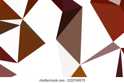 Dark Green, Red vector polygonal background. Geometric illustration in Origami style with gradient.  Triangular pattern for your design.