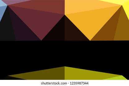 Dark Green, Red vector polygonal template. Shining colored illustration in a Brand new style. A completely new design for your business.