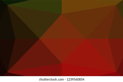 Dark Green, Red vector polygonal template. Shining colored illustration in a Brand new style. The textured pattern can be used for background.