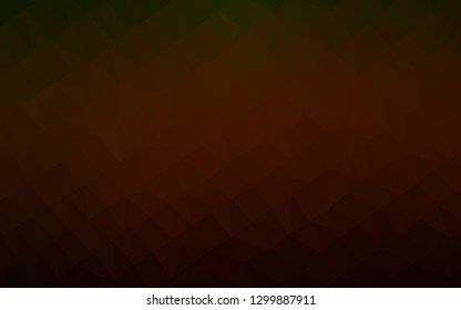 Dark Green, Red vector polygonal template. Glitter abstract illustration with an elegant design. Textured pattern for background.