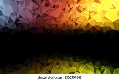 Dark Green, Red vector polygonal pattern. Brand new colorful illustration in with gradient. The best triangular design for your business.