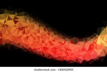 Dark Green, Red vector polygonal template. Shining colored illustration in a Brand new style. The best triangular design for your business.