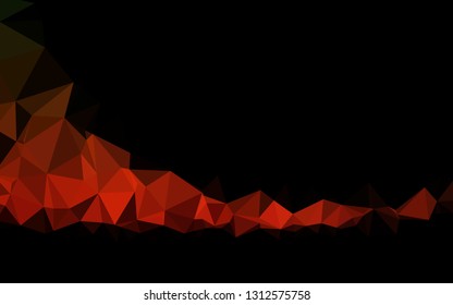Dark Green, Red vector polygonal template. Brand new colorful illustration in with gradient. New texture for your design.