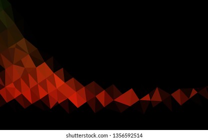 Dark Green, Red vector polygonal template. Colorful abstract illustration with gradient. Template for your brand book.