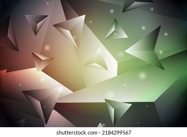 Dark Green, Red vector polygonal background. A completely new color illustration in a polygonal style. Completely new template for your banner.